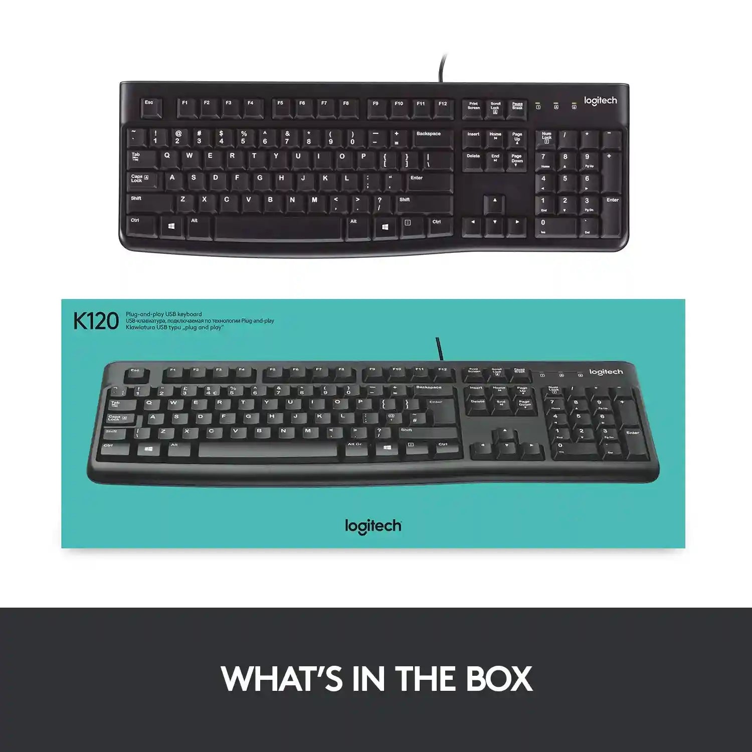 Logitech Wired Keyboard K120 Black PN-920-002495 - Safqqa Egypt