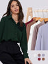 GRECIILOOKS Women Casual Shirt Green Comfortable Everyday Wear