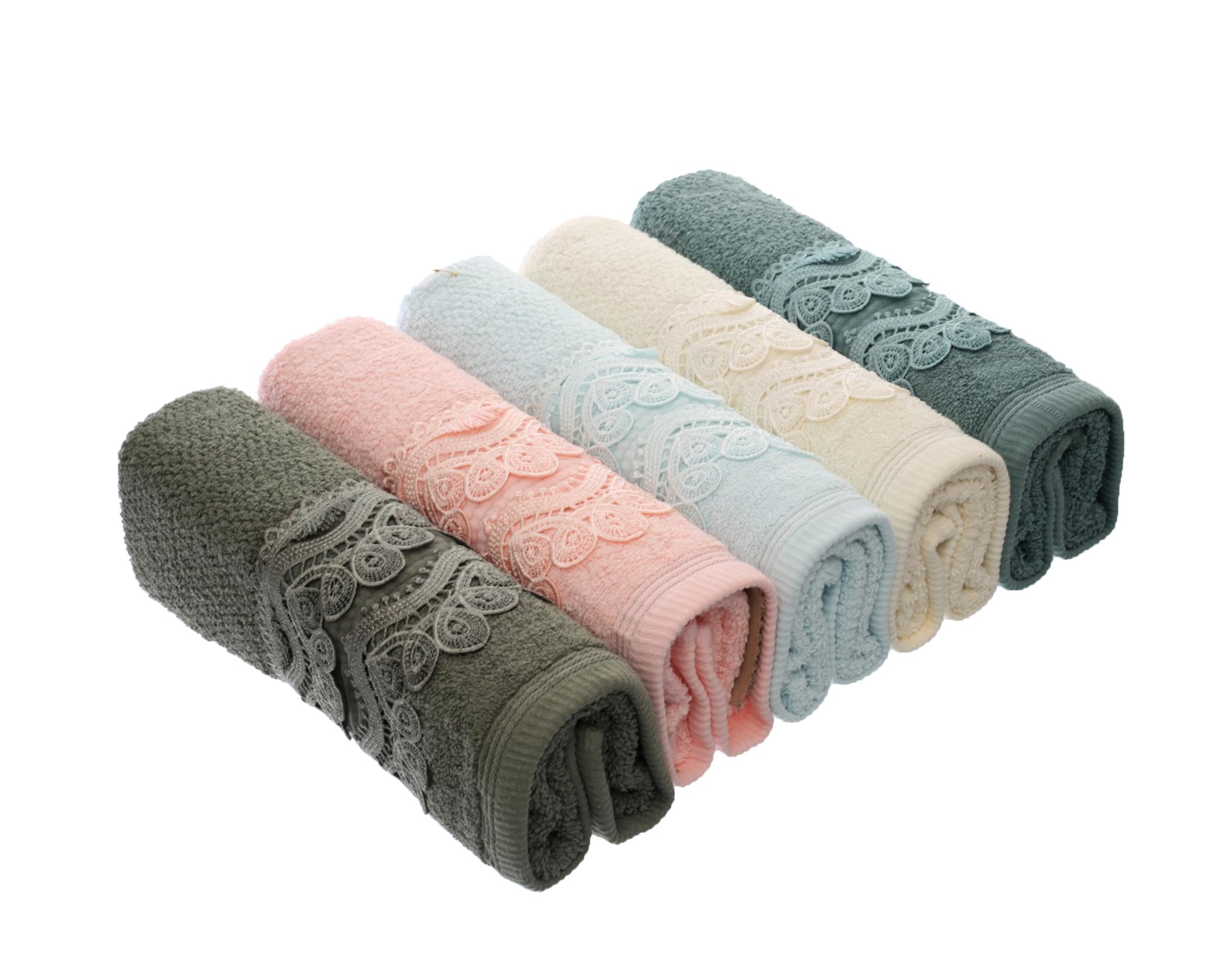  طقم فوط قطن من  Egyptian Textile  عبارة عن 5 قطع يوفر نعومة عالية، امتصاص ممتاز