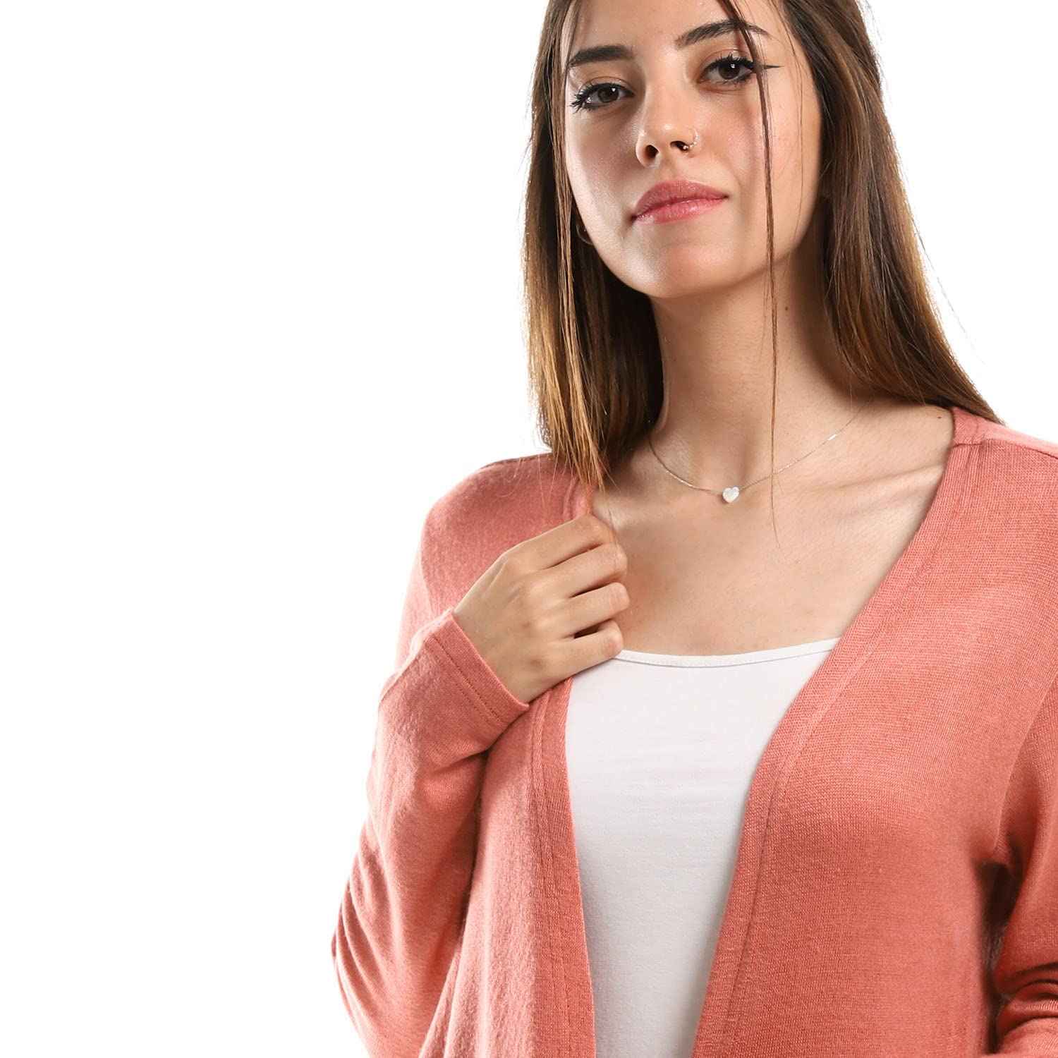 JAMILA Women Side Pockets Short Cardigan SWEATER