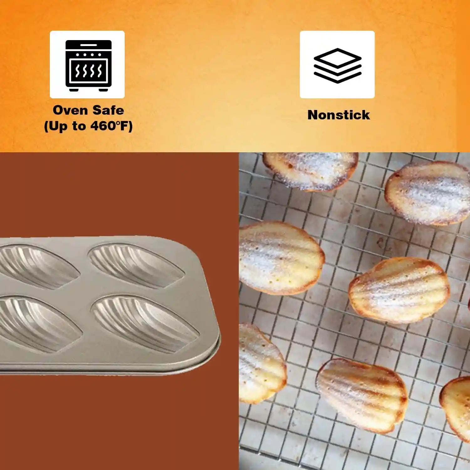 Cake Decor Non Stick 6 Cavity  Mould (Heavy)