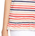 Matalan Striped Ruffled Hem Short Sleeves Round Neck T-shirt for Women,Short sleeves ideal for warm weather.