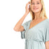 JAMILA Women Deep V neck Dress With Waist Drawstring DRESS
