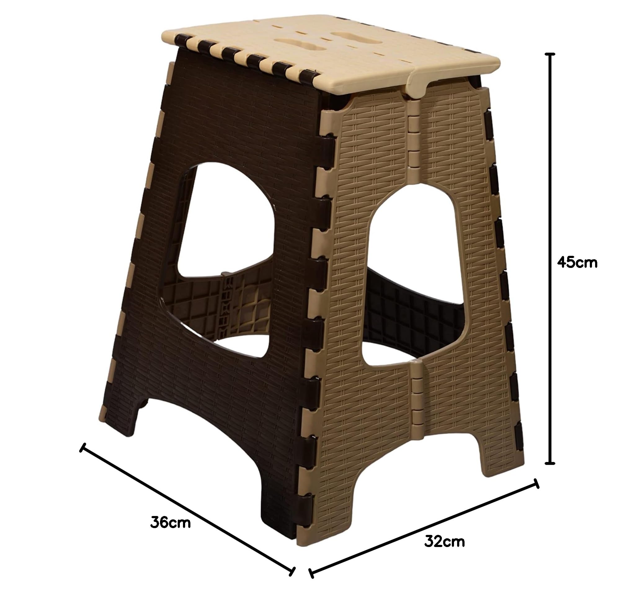 Khorshed Small Plastic Folding Chair – Beige & Brown – Safqqa Egypt