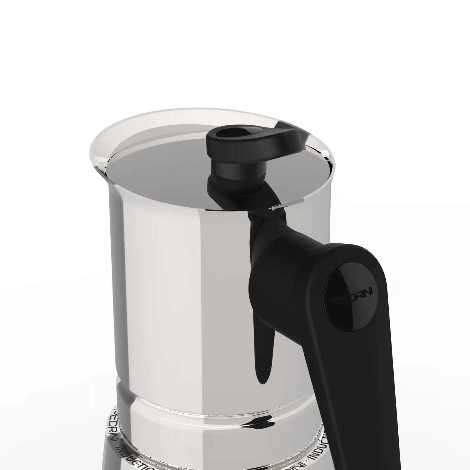 PEDRINI Steel moka coffeemaker, 4 cups, Stainless Steel, 02CF037