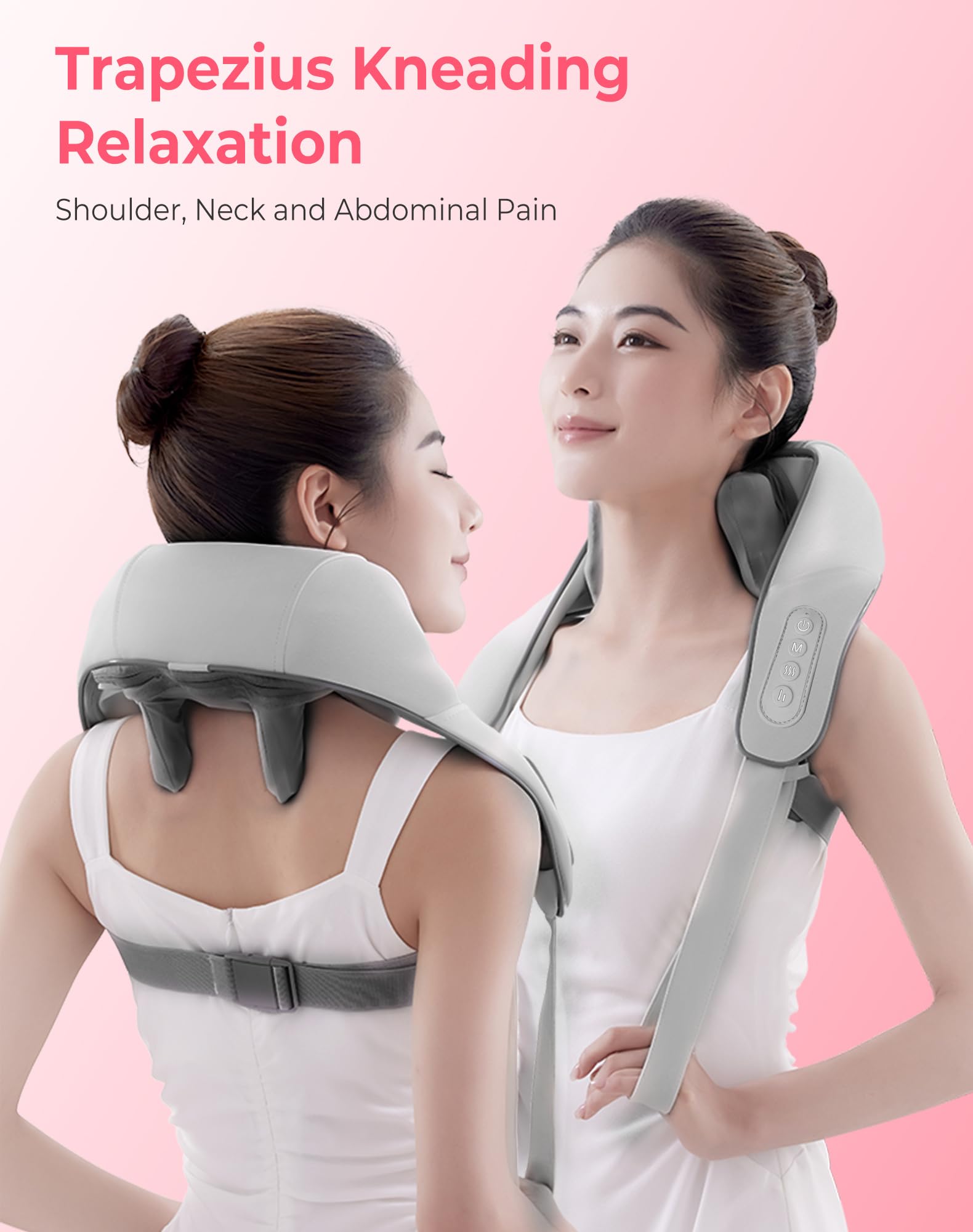 Atopskins Cordless Shiatsu Neck and Back Massager with Heat - Deep Tissue Pain Relief, 6D Kneading Heated Neck Massage for Cervical Pain - Safqqa Egypt