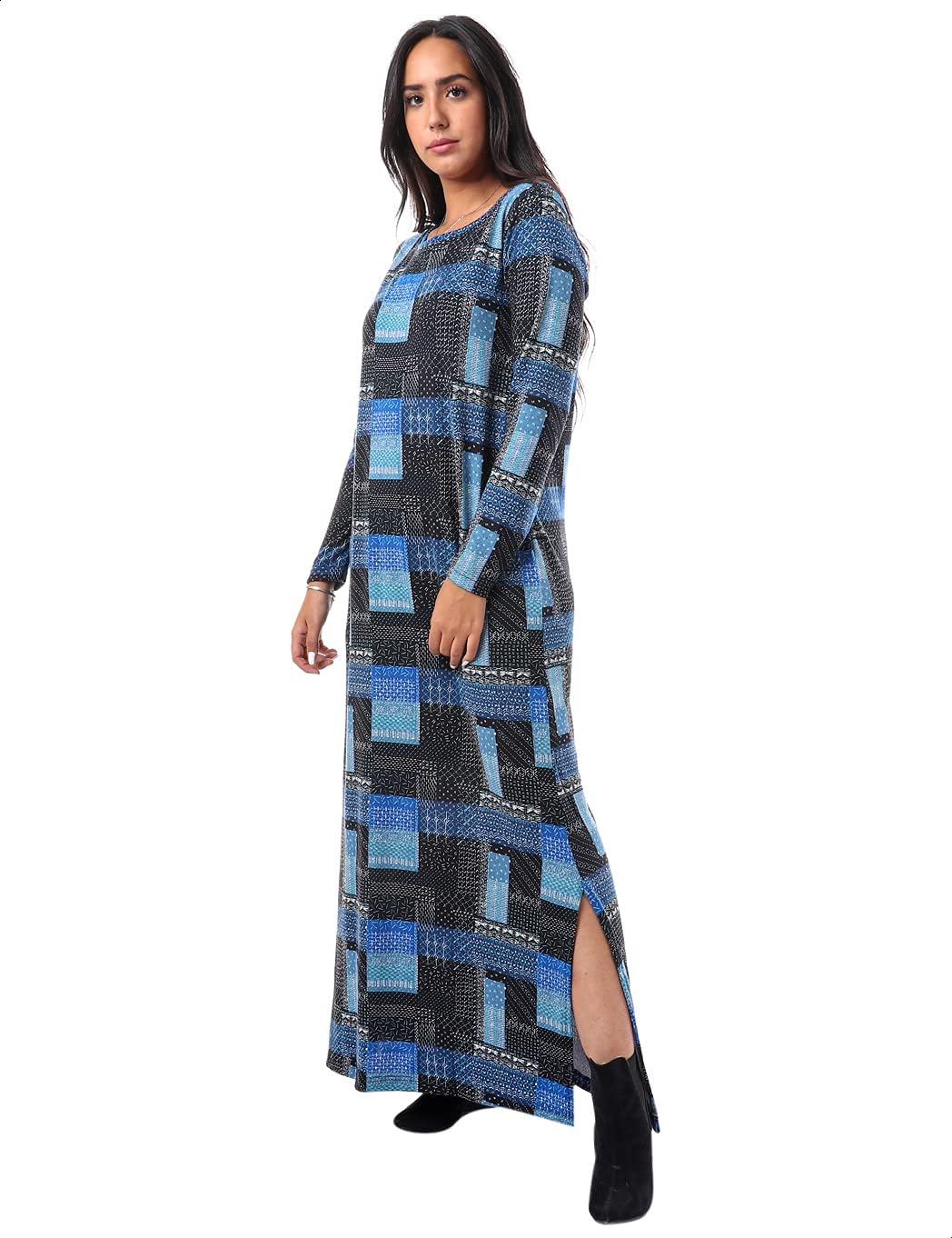 JAMILA Long Sleevs Dress For Women,Simple, versatile design perfect for casual outings or effortless style.