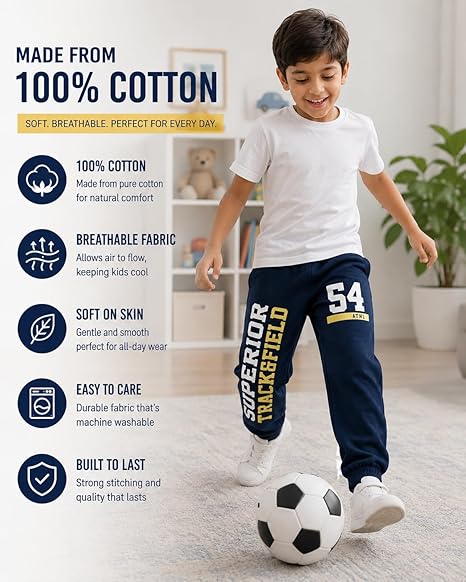 T2F Boys Sweatpants Pack of 5 Multi Color