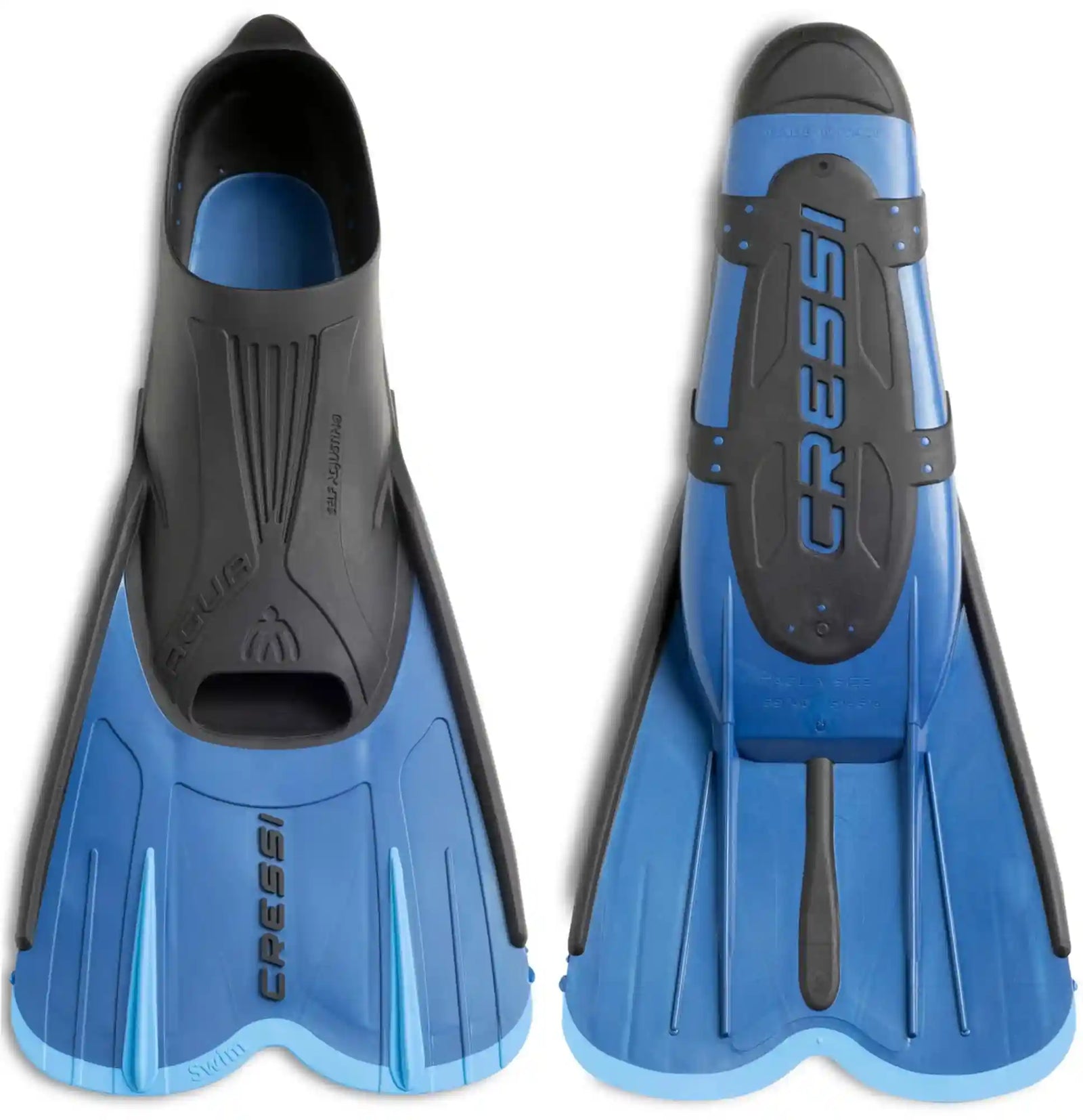 CRESSI Agua Short Fins - Self Adjusting Short Fins Snorkeling & Swimming Adults