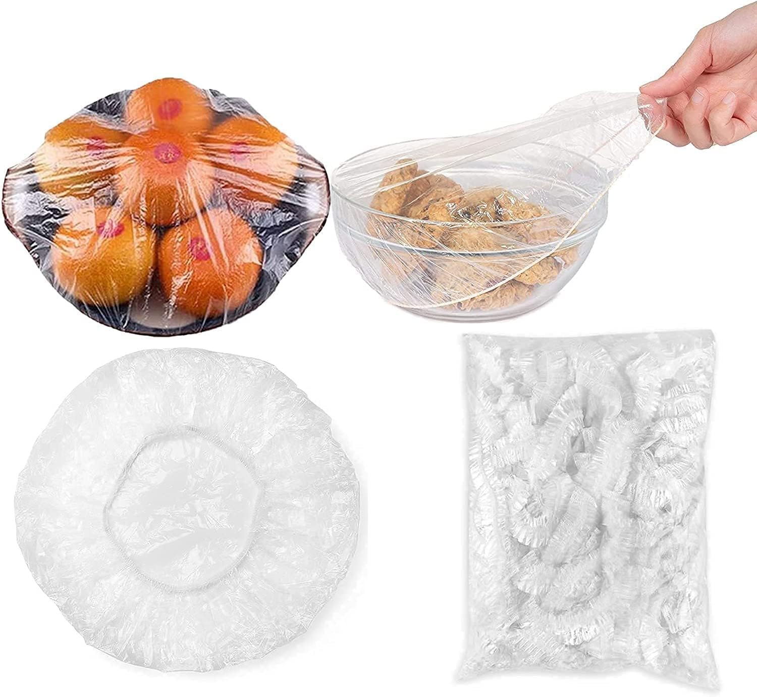 Generic Disposable Plastic Food Covers, Elastic Food Covers for Fruit Bowls, Kitchen Storage Cups, Fresh Keeping Bags - Safqqa