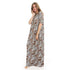 KADY  Zipped Short Sleeves Zebra Long Nightgown For Women,Soft and breathable fabric for maximum comfort.