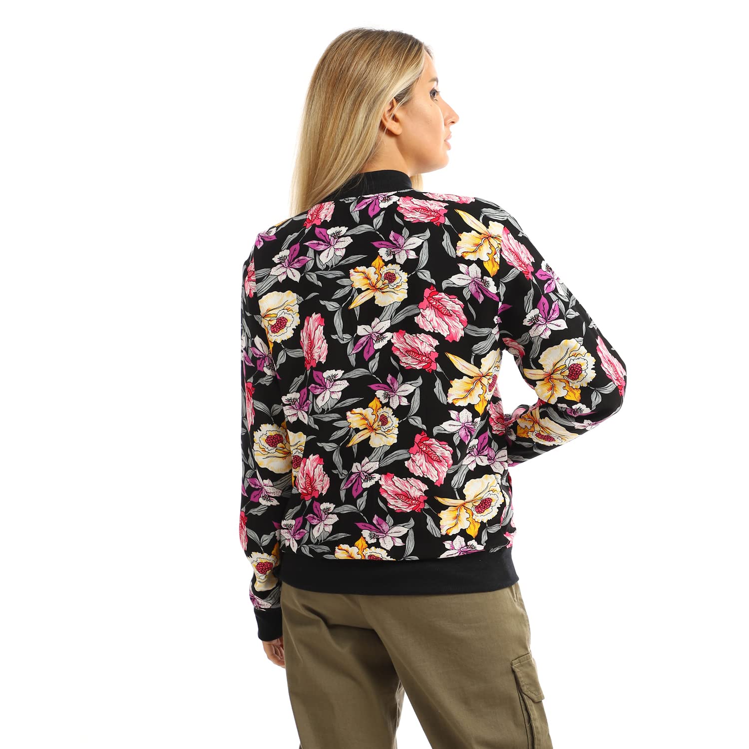 Jamila Women’s Printed Padded Jacket with Zipper and Pockets