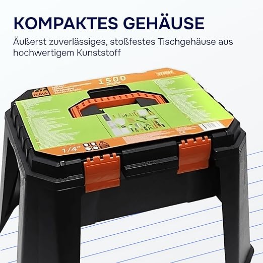 ISMA 1500-Piece Comprehensive DIY Tool Set in Robust Case - Versatile, Multi-Purpose DIY Tools for Home, Garage and Outdoor Use - Ideal Men's Gift with Modern Design
