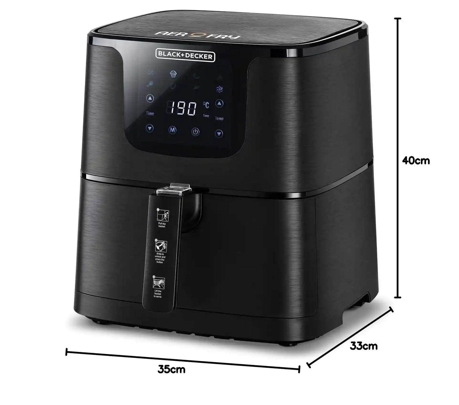 Black & Decker Digital AF700-B5 Pan - Black, 5.8L - Safqqa Egypt