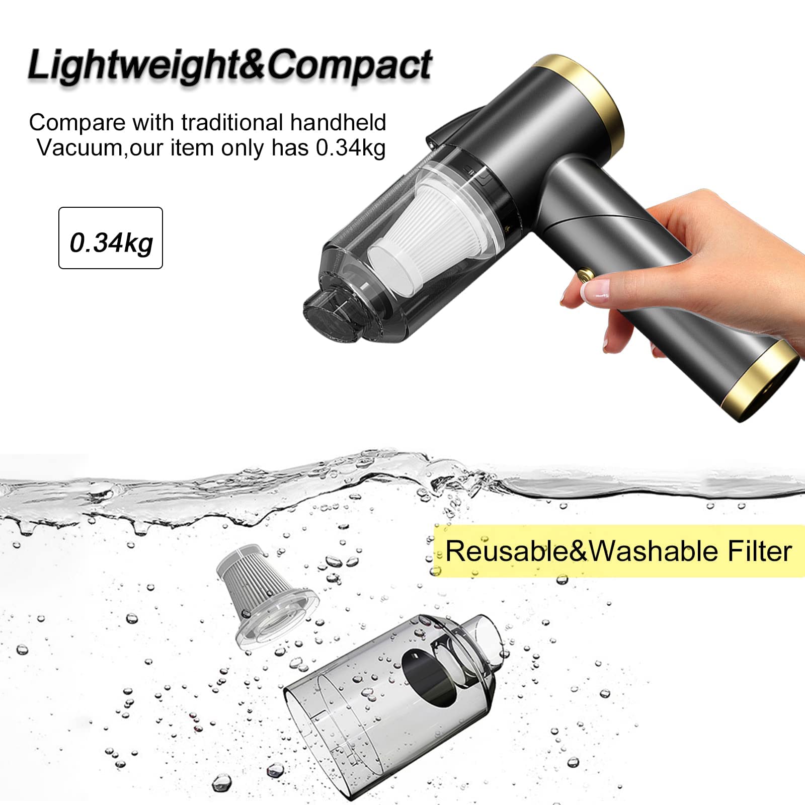 Generic Cordless Handheld Vacuum Cleaner for Car Cleaning - Safqqa Egypt