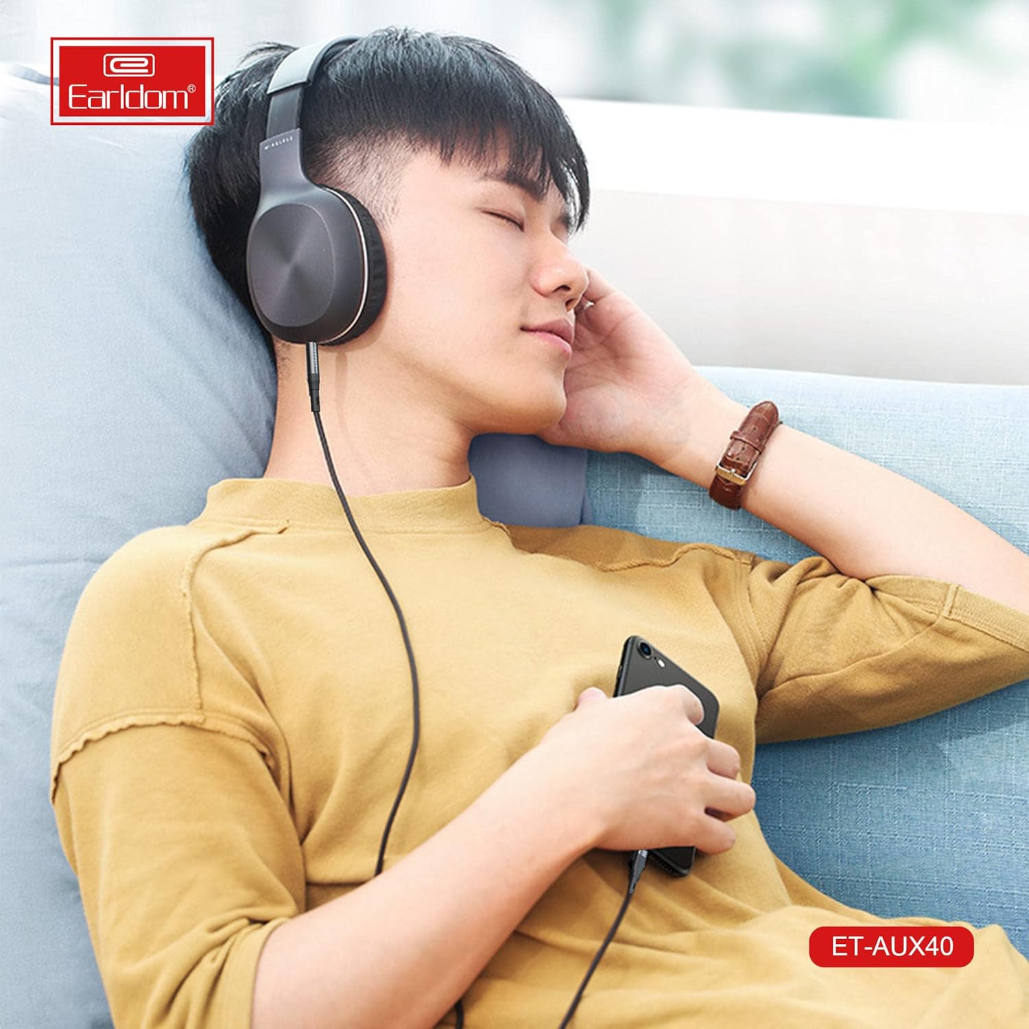 كابل AUX ستيريو من ايرلدوم ET-AUX40 - أسود 