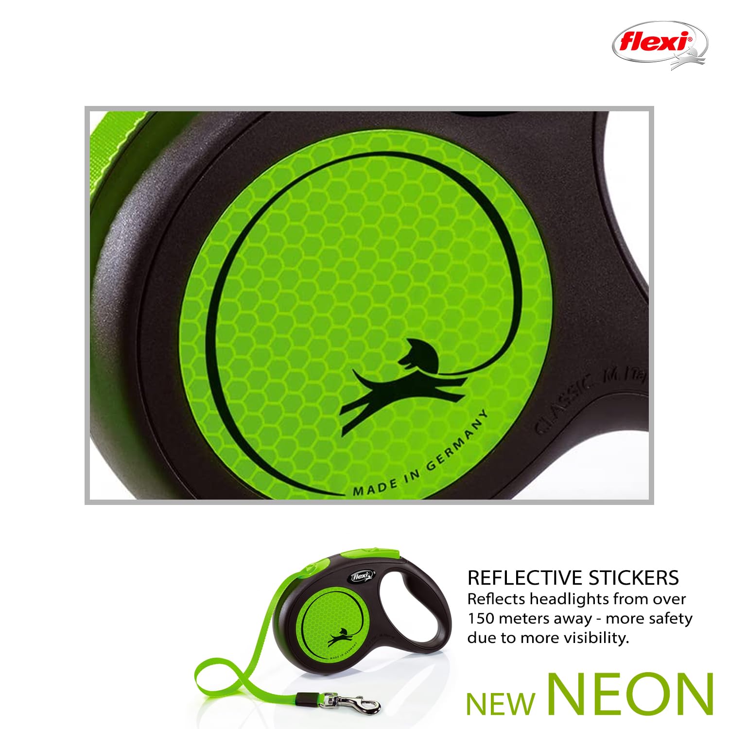 Flexi Tape 5m Green For Dog