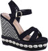 صندل Pixi Suede Shell Detail Cross Strap Wedge للنساء