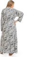 Kady Women Spaghetti Strap Zebra Print Long Nightgown with Robe