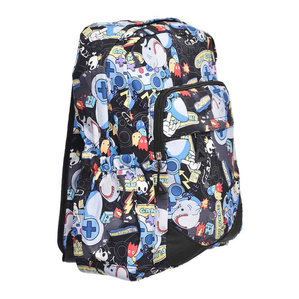 Dragon Fabric Unisex Teddy Bear Large Zipper Backpack With Big Zipper Front Pocket And Two Bottle Place For Kids - Multi Color - Safqqa Egypt