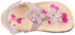 Bellino Flower Embellished Velcro Closure Back Strap Thong Sandals for Girls