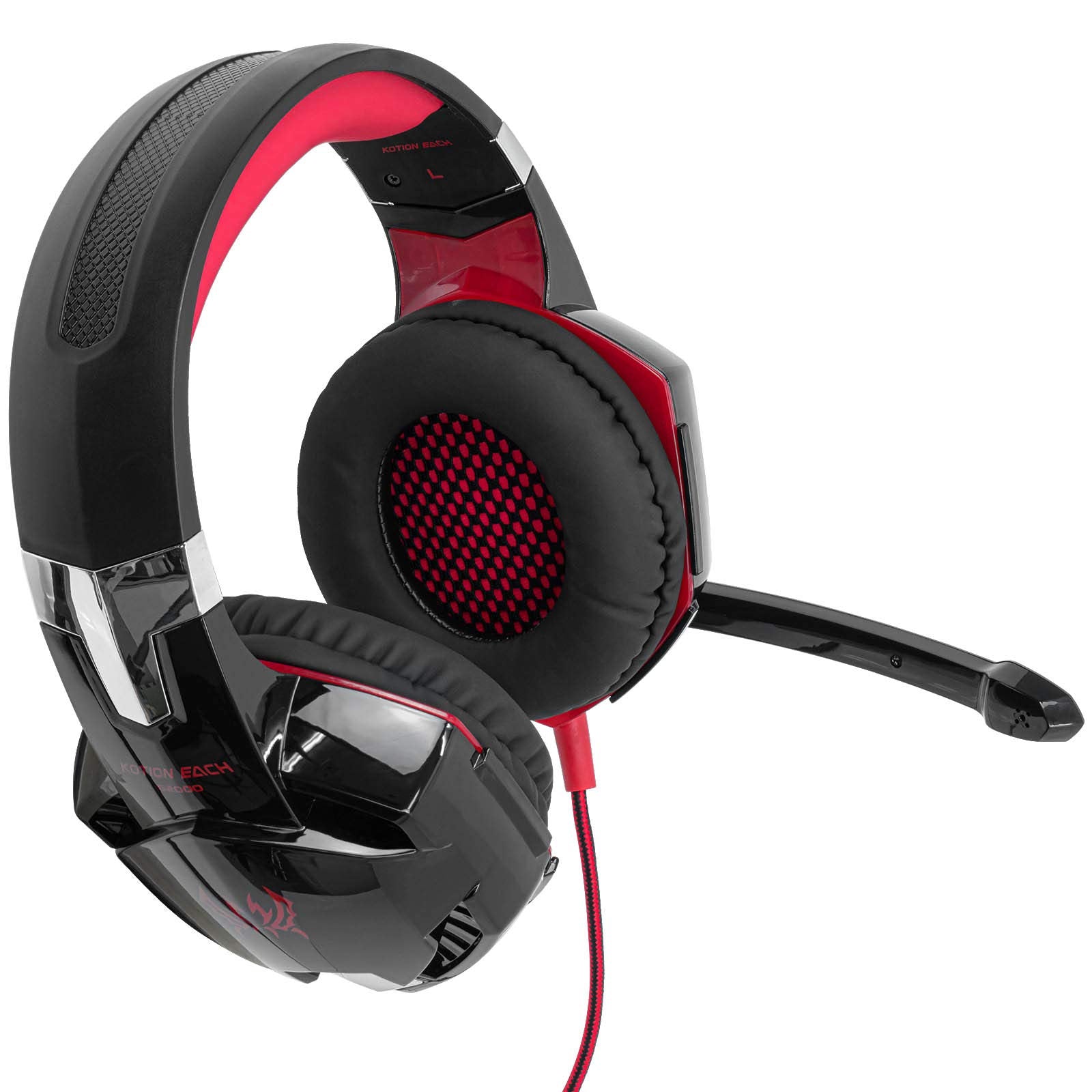 KOTION EACH G2000 Gaming Headset Deep Bass Computer Game Headphones with microphone LED Light for computer PC Gamer
