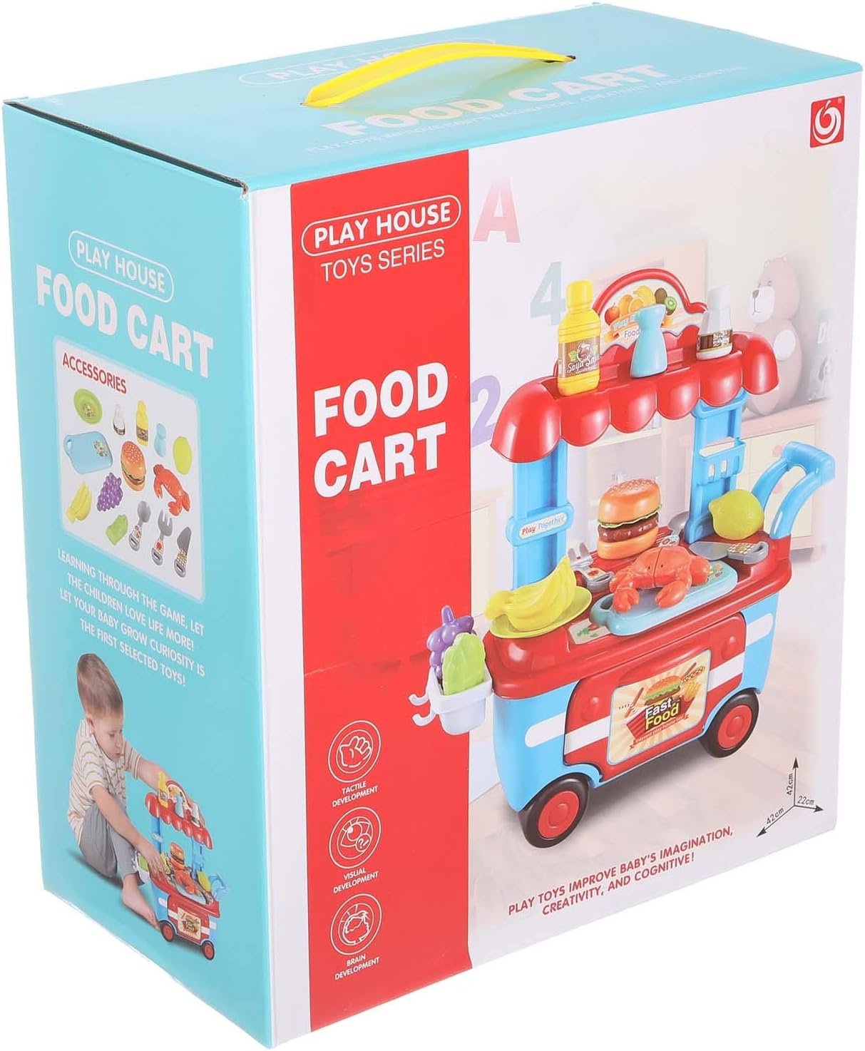 Food Cart for Kids - 15 Pieces