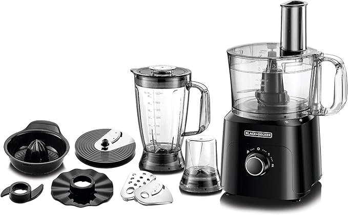 BLACK+DECKER 5-in-1 Food Processor 750W 2L Bowl Blender FX775-B5