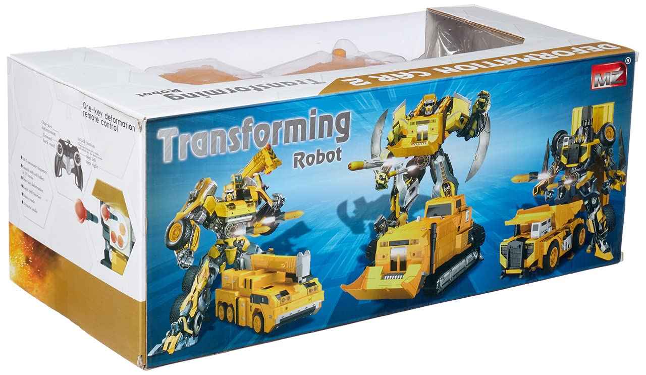 MZ Transforming Loader into Robot with Remote Control for Boys, Yellow-small - Safqqa Egypt