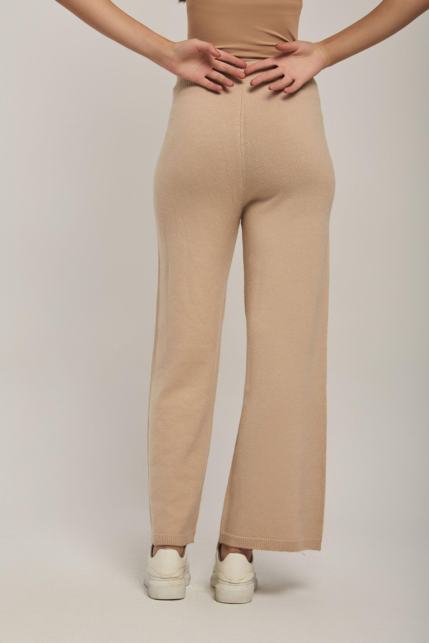 DARE Dalydress Women's Fancy Wide Leg Flat Knit Pants,
