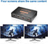 RUMANLE HDMI Splitter 1 in 4 Out, 4K Ultra HD 3D 1080p 2160p, Supports High Resolutions, 1 Source to 4 Displays Simultaneously Ideal for home entertainment, office use, classrooms, and exhibitions