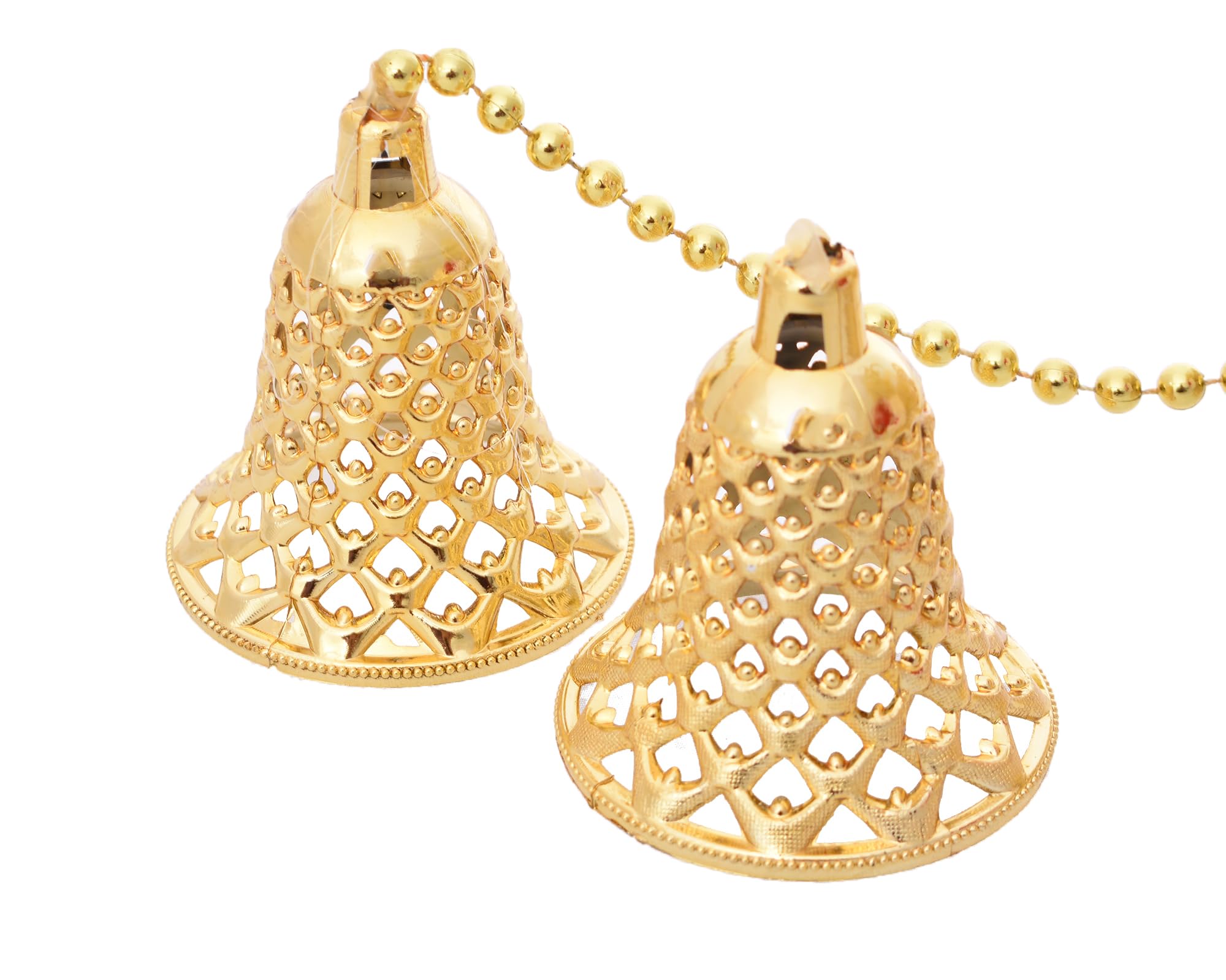 Generic Plastic Decorative Shining Bells With Modern Design For Christmas Tree Decorations