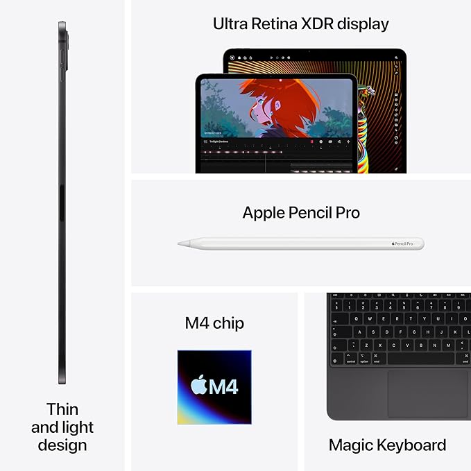 Apple iPad Pro 13-inch M4 Ultra Retina XDR 5G Wi-Fi 6E 12MP Cameras (Open Box & Active )