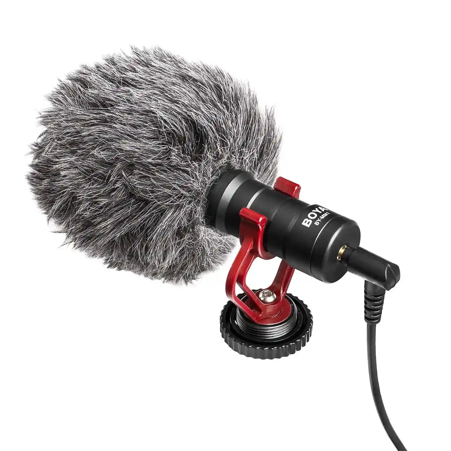 BOYA by-MM1 On-Camera Shotgun Microphone for iPhone, Android Smartphones, DSLR Cameras Camcorders - Battery-Free Camera Microphone Vlog Video Mic - Safqqa Egypt