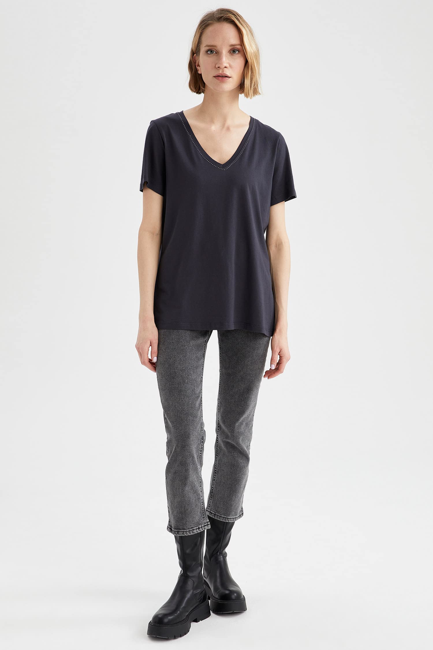 DeFacto womens U6406AZ T-Shirt