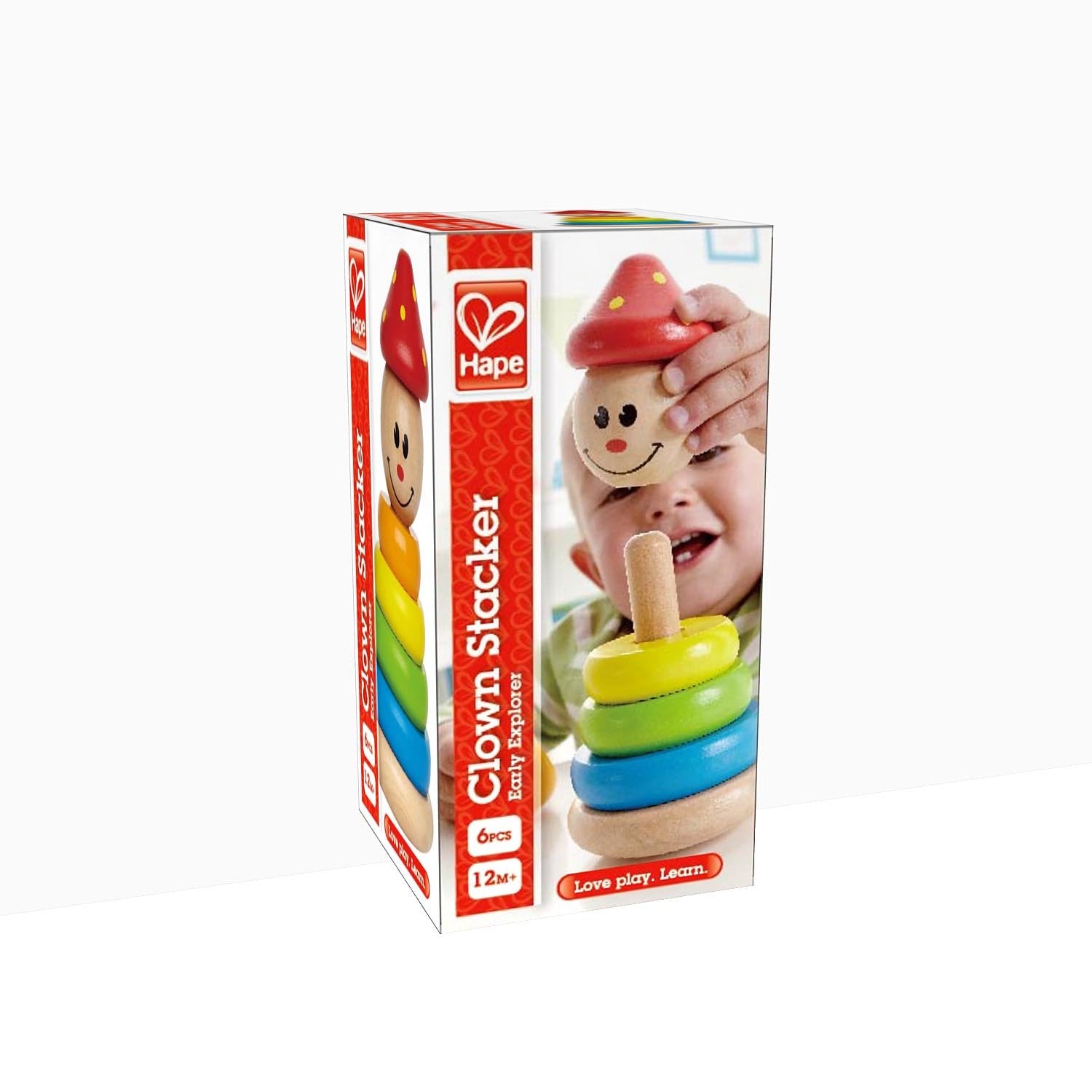 لعبة المهرج الخشبية من هابي هي لعبة تعليمية ممتعة مصممة خصيصاً للأطفال الصغار والرضع. مصنوعة من خشب عالي الجودة ومطلية بألوان آمنة وغير سامة لتمنح الطفل تجربة لعب آمنة وممتعة