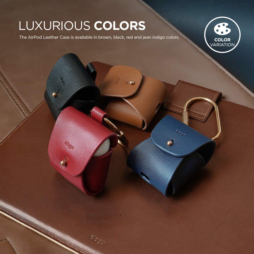 Elago Airpods Genuine Leather Case - Jean Indigo - Safqqa Egypt