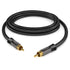 KabelDirekt 455 0.5m RCA/phono subwoofer lead cable, 1 to RCA/phono, audio/digital/video (coax male/male cinch plugs, for amps/Hi-Fis, audio signals/composite video, 75 ohm) black