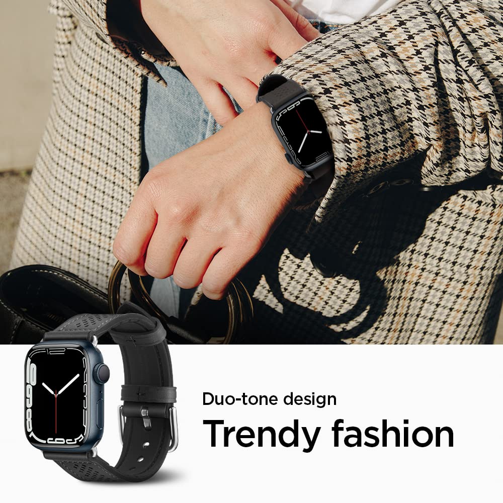 سوار Spigen Retro Fit، بديل أنيق ومتين لساعات Apple Watch. متوافق مع Series 8/7 (41mm)، Series SE2/6/SE/5/4 (40mm)، وSeries 3/2/1، 