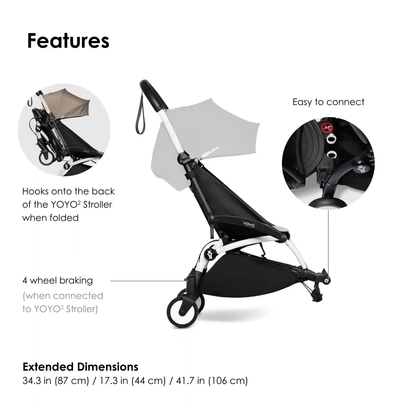 BABYZEN YOYO Connect – Double Stroller Extension for YOYO2