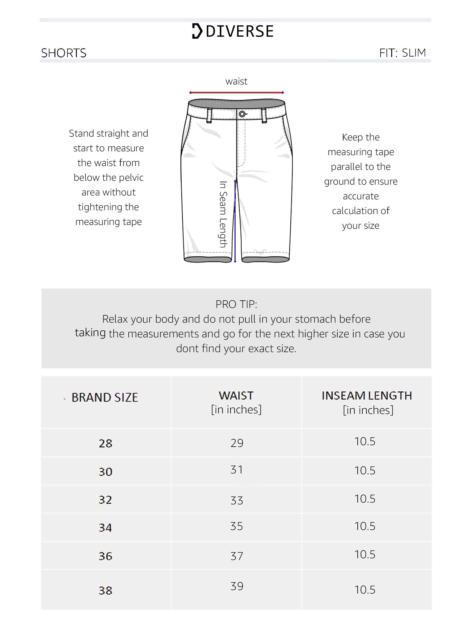 Diverse Men's Slim Fit Shorts – Stylish & Comfortable