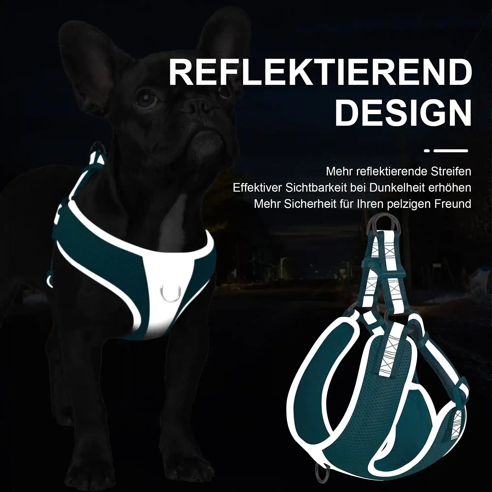 Fida Step-in Dog Harness Padded Superior Reflective Puppy Chest Harness for Dogs - Fit for All Weather Breathable Adjustable Puppy Harness for Small Dogs - Safqqa Egypt
