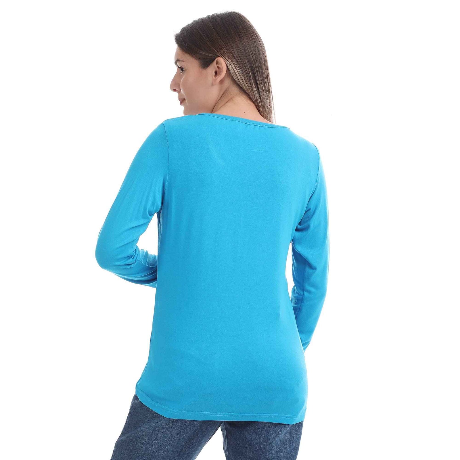 ESLA Long-sleeved plain top Blouses For Womens - Safqqa Egypt