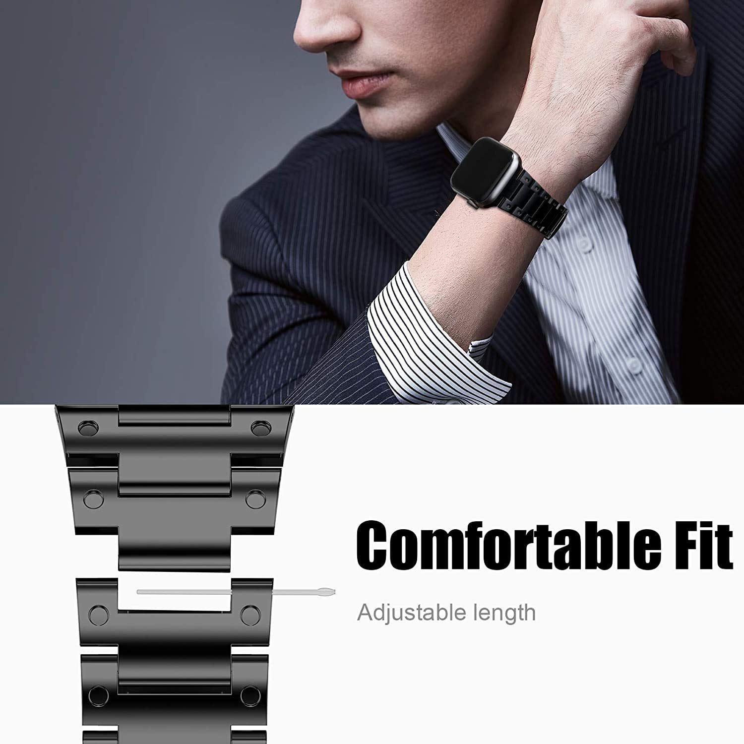 AccLoo Stainless Steel Watch Band for Apple Watch – Safqqa Egypt