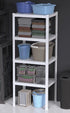 Bama 4-Tier Utility Shelf, 75x60x187 cm, White – Heavy-Duty 240kg Capacity