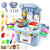 HaiLeTao Kitchen Toys Imitated Chef Light Music Pretend Cooking Food Play Dinnerware Set Safe Cute Children Girl Toy Gift Fun Game Toy Kitchen Sink with Running Water and Electronic Induction Stove