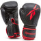 Leather Boxing Gloves - 14oz Black/Red