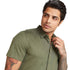 Splash Basic Short Sleeves Solid Regular-Fit Shirt for Men