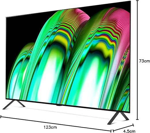 LG OLED TV 55 Inch A2 Series, Cinema Screen Design 4K Cinema HDR WebOS Smart AI ThinQ Pixel Dimming - OLED55A26LA, HDMI