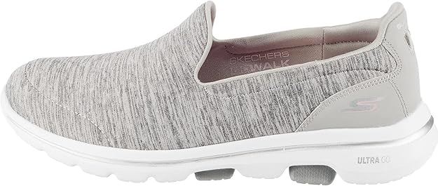Skechers Women Shoes Grey Lightweight Comfortable Everyday Wear
